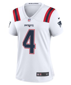 Bailey Zappe 4 New England Patriots Women's Game Player Jersey - White