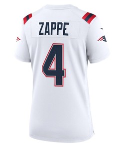 Bailey Zappe 4 New England Patriots Women's Game Player Jersey - White