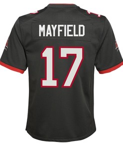 Baker Mayfield 17 Tampa Bay Buccaneers Youth Alternate Game Jersey - Pewter