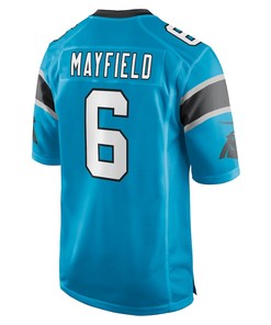 Baker Mayfield 6 Carolina Panthers Alternate Player Game Jersey - Blue