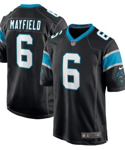 Baker Mayfield 6 Carolina Panthers Home Player Game Jersey - Black