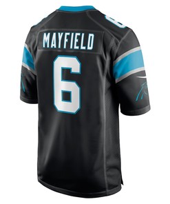 Baker Mayfield 6 Carolina Panthers Home Player Game Jersey - Black