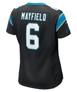 Baker Mayfield 6 Carolina Panthers Women's Home Player Game Jersey - Black
