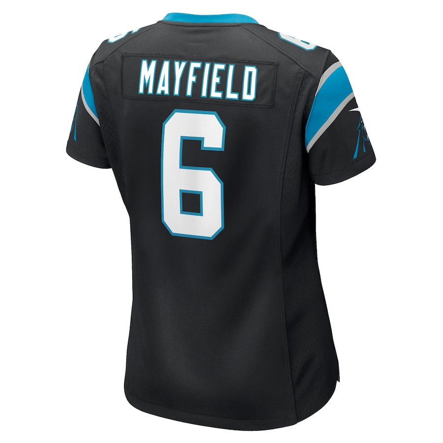Baker Mayfield 6 Carolina Panthers Women's Home Player Game Jersey - Black