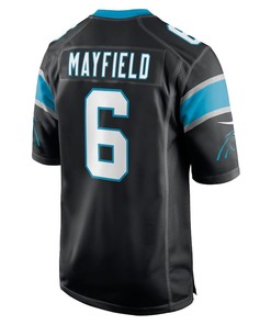 Baker Mayfield 6 Carolina Panthers Youth Player Game Jersey - Black