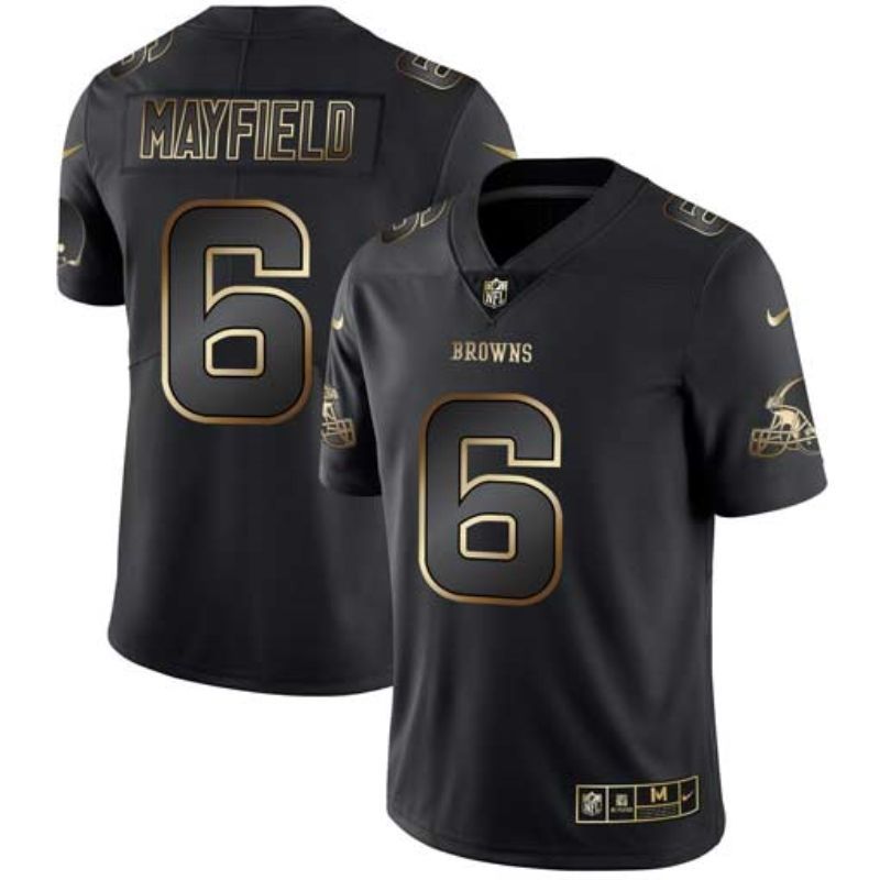 Baker Mayfield #6 Cleveland Browns Nfl Explosion Legendary Gold Black Jersey