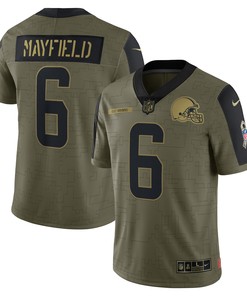 Baker Mayfield Cleveland Browns 2021 Salute To Service Limited Player Jersey - Olive Nfl