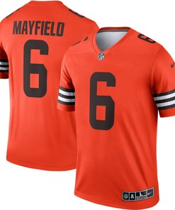 Baker Mayfield Cleveland Browns Inverted Legend Jersey - Orange Nfl