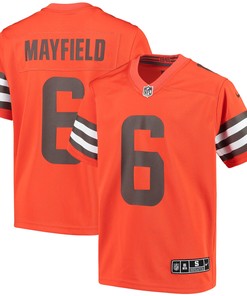 Baker Mayfield Cleveland Browns Inverted Team Game Jersey - Orange Nfl