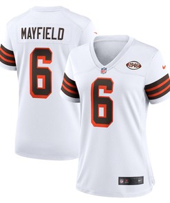 Baker Mayfield Cleveland Browns Womens 1946 Collection Alternate Game Jersey - White Nfl