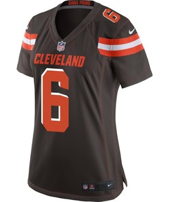 Baker Mayfield Cleveland Browns Womens 2018 Nfl Draft Pick Game Jersey - Brown