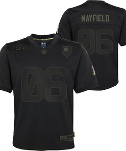Baker Mayfield Cleveland Browns Youth 2020 Salute To Service Game Jersey - Black