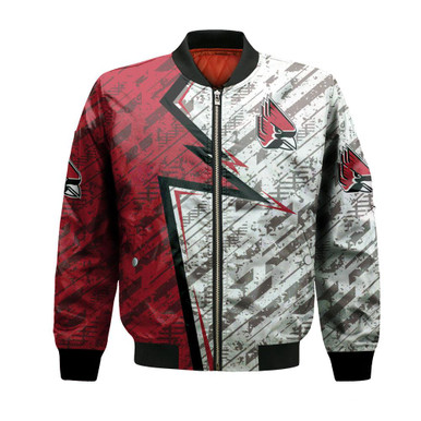 Ball State Cardinals Bomber Abstract Pattern Sport- NCAA