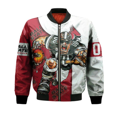 Ball State Cardinals Bomber Jacket Football Go On - NCAA