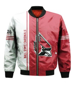Ball State Cardinals Bomber Jacket Half Style - NCAA
