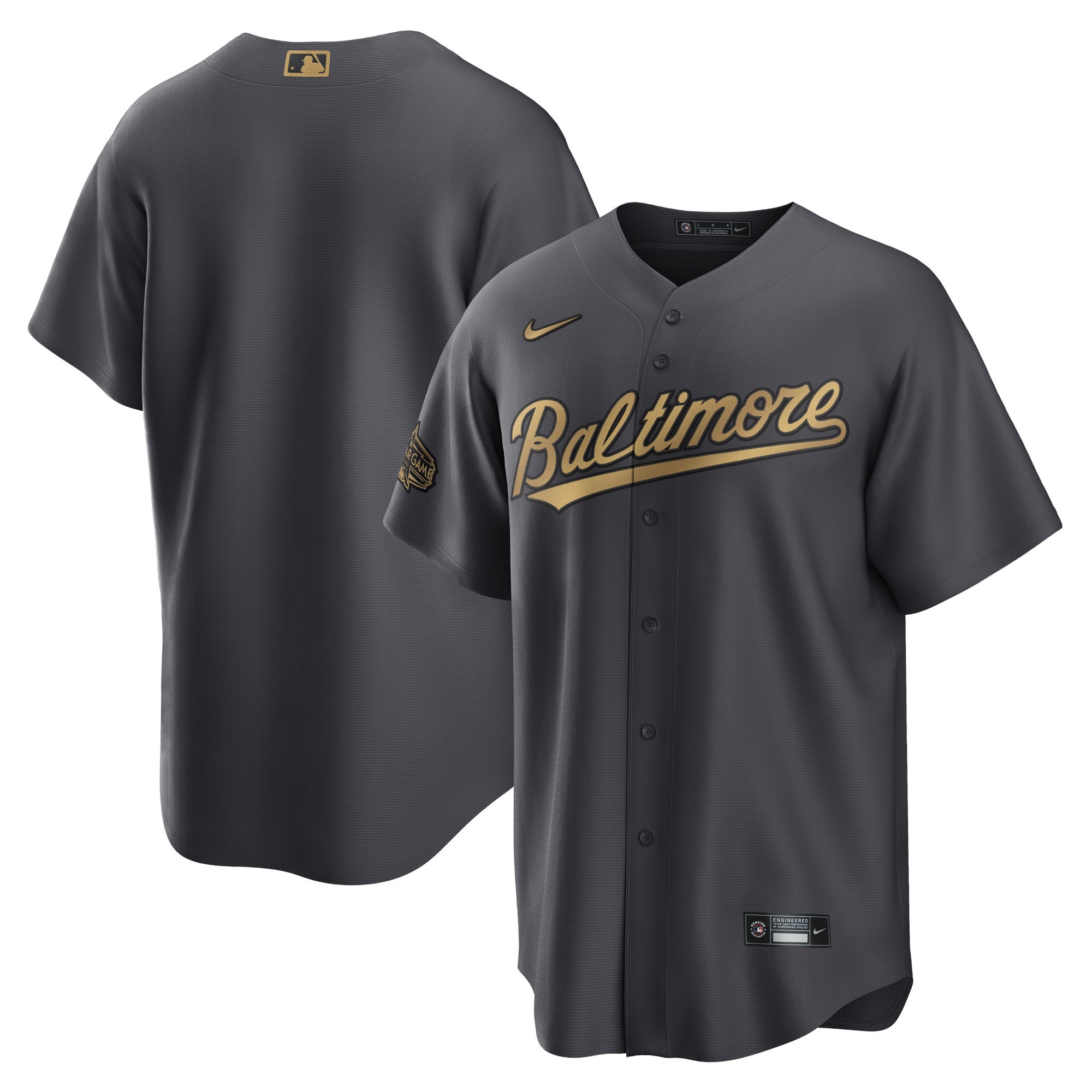 Baltimore Orioles 2022 Mlb All-star Game Replica Blank Jersey - Charcoal Mlb