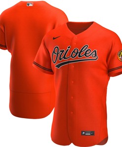 Baltimore Orioles Alternate Authentic Team Jersey Orange Mlb Ver 1