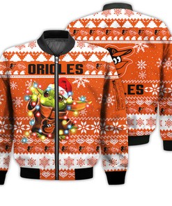 Baltimore Orioles Baby Yoda Star Wars Sports Football American Ugly Christmas Gifts Unisex 3D Bomber Jacket