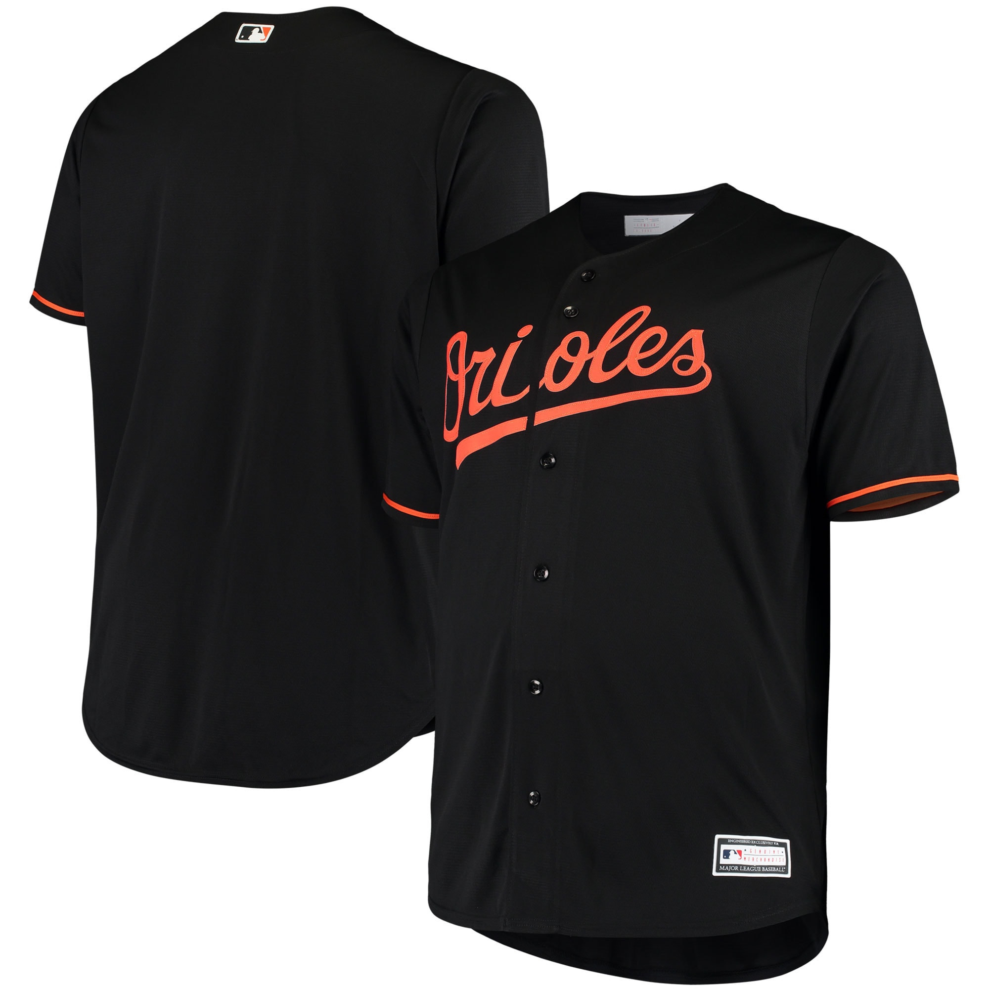 Baltimore Orioles Big & Tall Replica Alternate Team Jersey - Black Mlb