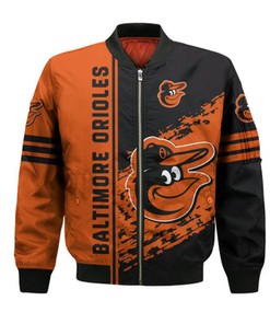Baltimore Orioles Bomber Jacket Quarter Style - MLB