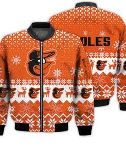 Baltimore Orioles Sports Football American Ugly Christmas Sweater Gifts Unisex 3D Bomber Jacket