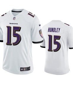 Baltimore Ravens 15 Brett Hundley White Vapor Limited Jersey