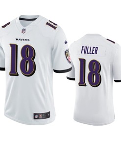 Baltimore Ravens 18 Kyle Fuller White Vapor Limited Jersey