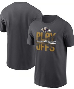 Baltimore Ravens 2022 NFL Playoffs Iconic T-Shirt - Anthracite