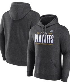 Baltimore Ravens 2022 NFL Playoffs Our Time Pullover Hoodie - Charcoal