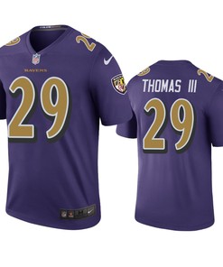 Baltimore Ravens #29 Earl Thomas Purple Color Rush Legend Jersey - Men