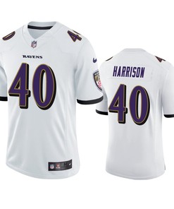 Baltimore Ravens 40 Malik Harrison White Jersey