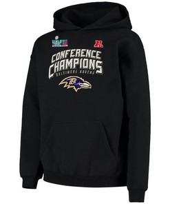 Baltimore Ravens AFC Conference Champions Black Pullover Hoodie