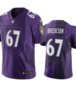 Baltimore Ravens Ben Bredeson Purple City Edition Vapor Limited Jersey