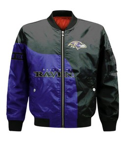 Baltimore Ravens Bomber Curve Style Custom- NFL