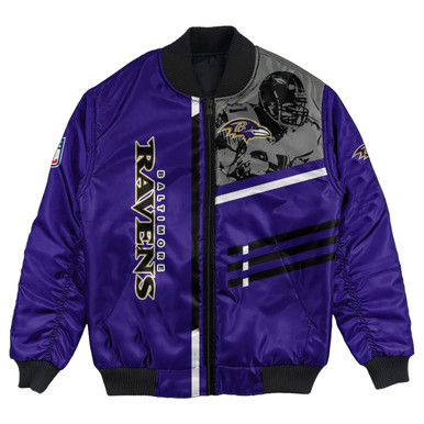 Baltimore Ravens Bomber Jacket Personalized Football For Fan- NFL