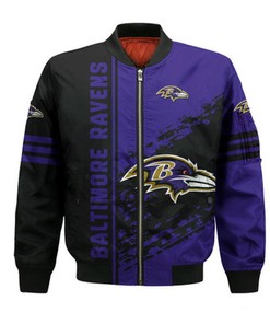 Baltimore Ravens Bomber Jacket Quarter Style - NFL