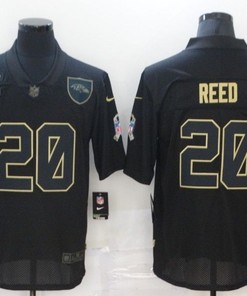 Baltimore Ravens Branded Reed #20 Nfl 2020 Black Jersey