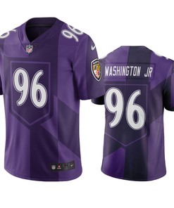 Baltimore Ravens Broderick Washington Jr. Purple City Edition Vapor Limited Jersey