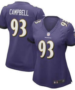 Baltimore Ravens Calais Campbell #93 Nfl 2020 Dark Indigo Womens Jersey