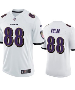 Baltimore Ravens Charlie Kolar 88 White Vapor Limited Jersey