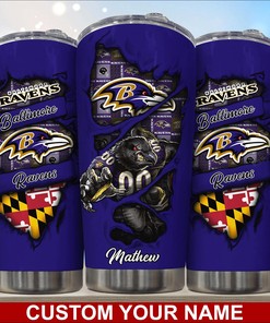 Baltimore Ravens Custom Name Tumbler