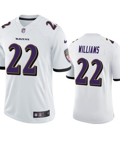 Baltimore Ravens Damarion Williams 22 White Vapor Limited Jersey