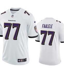 Baltimore Ravens Daniel Faalele 77 White Vapor Limited Jersey