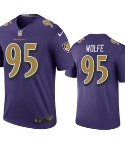 Baltimore Ravens Derek Wolfe Purple Color Rush Legend Jersey