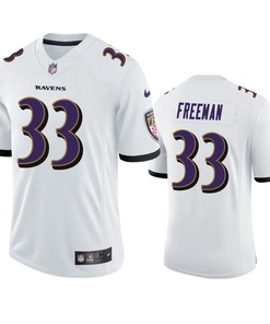 Baltimore Ravens Devonta Freeman 33 White Vapor Limited Jersey