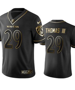 Baltimore Ravens Earl Thomas Iii Black Golden Edition 2019 Vapor Untouchable Limited Jersey - Mens