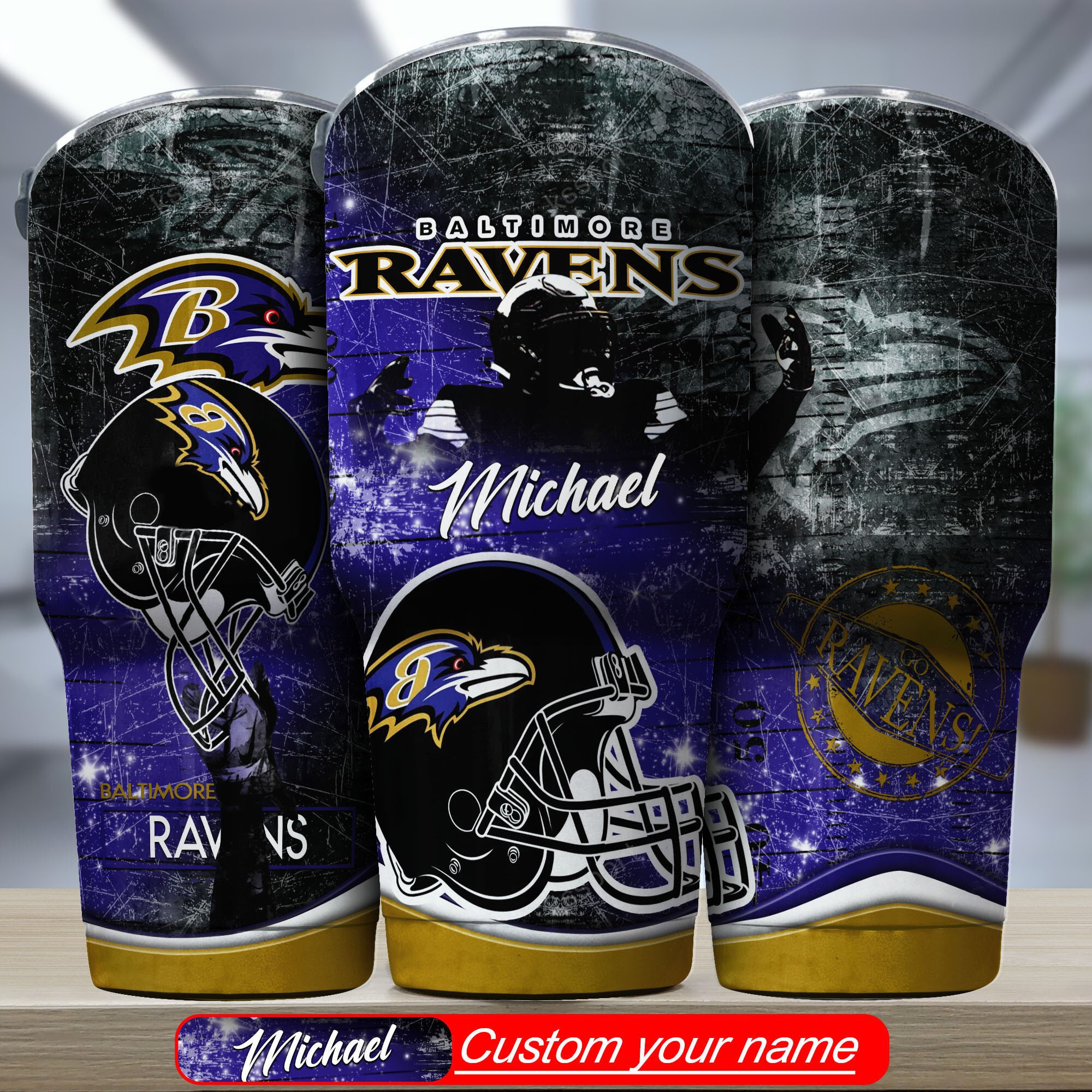 Baltimore Ravens Exclusive Tumbler - Custom Name Edition