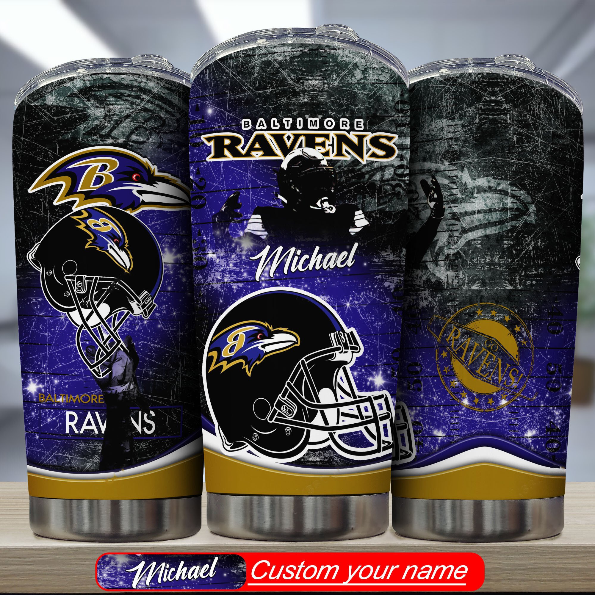 Baltimore Ravens Exclusive Tumbler - Custom Name Edition