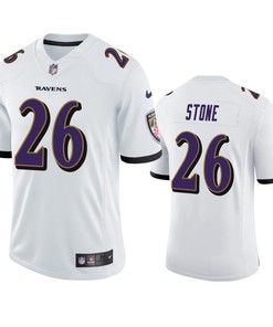 Baltimore Ravens Geno Stone 26 White Vapor Limited Jersey