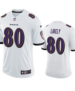 Baltimore Ravens Isaiah Likely 80 White Vapor Limited Jersey